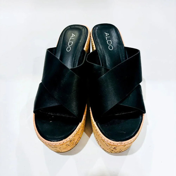 ALDO Lateefa black patform sandals - Picture 6 of 11
